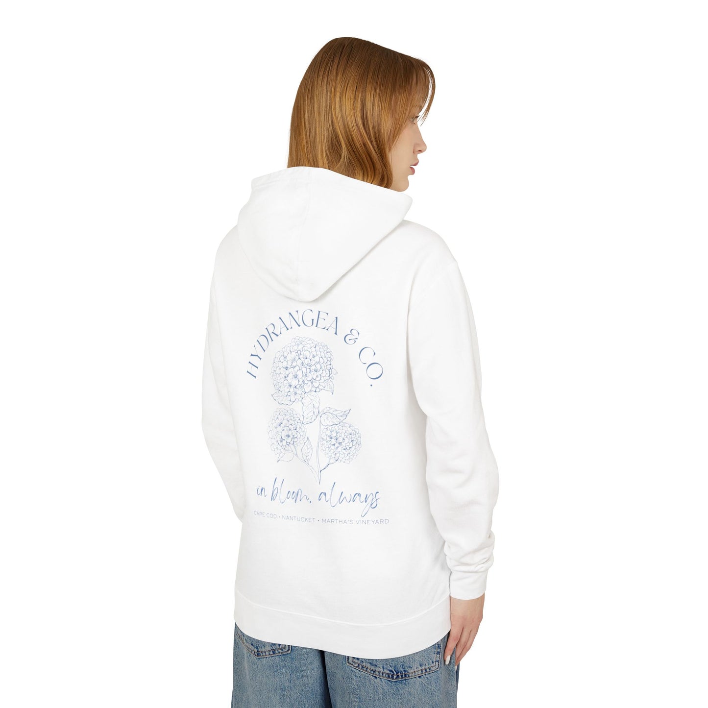Hydrangea Unisex Lightweight Hooded Sweatshirt