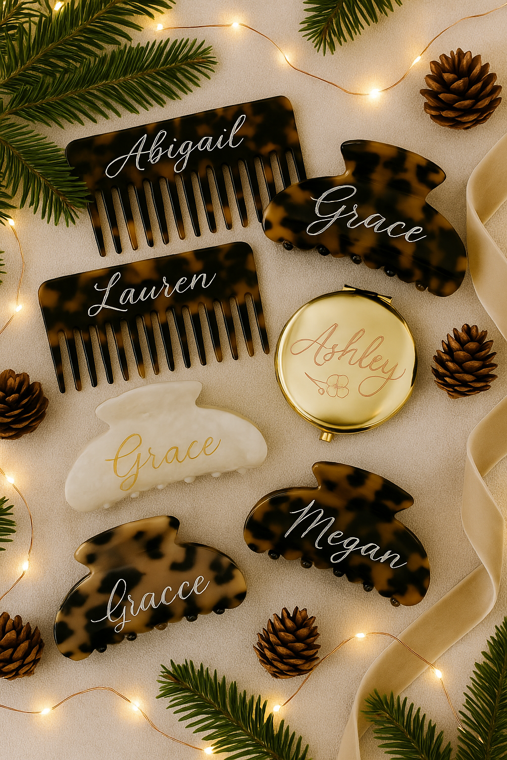 Hand Engraved Hair Clip