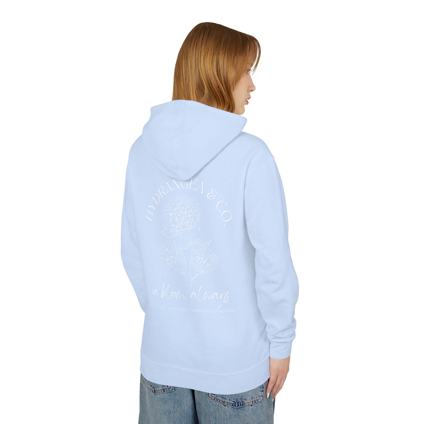 Hydrangea Unisex Lightweight Hooded Sweatshirt