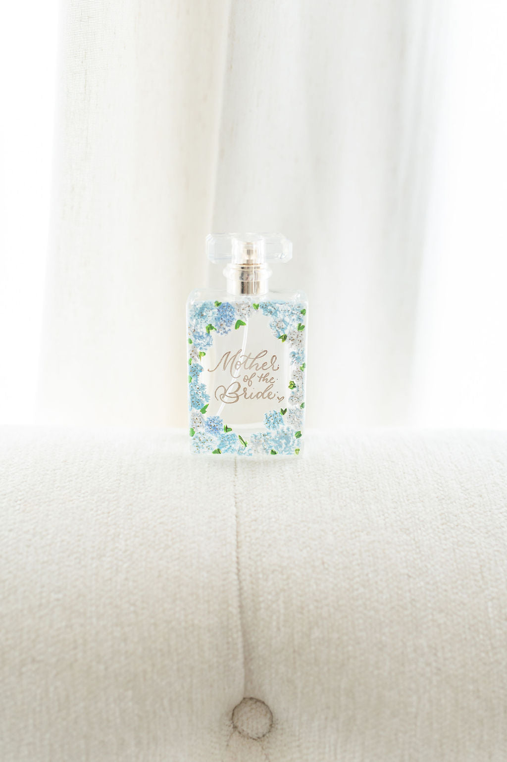 Hand Painted Hydrangea Perfume Bottle