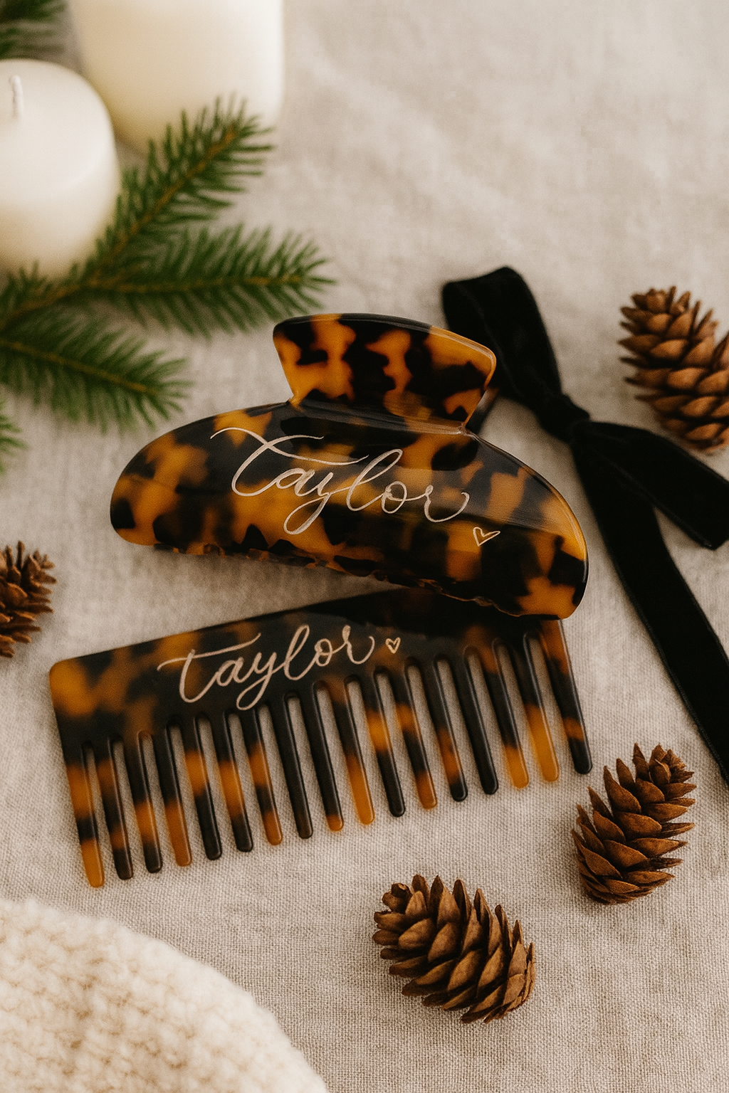 Hand Engraved Hair Clip