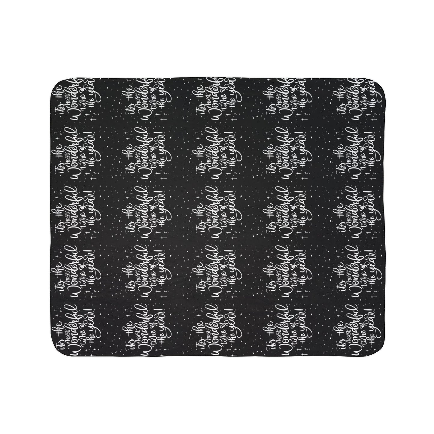 Holiday Collection - Sherpa Blanket Wonderful Time