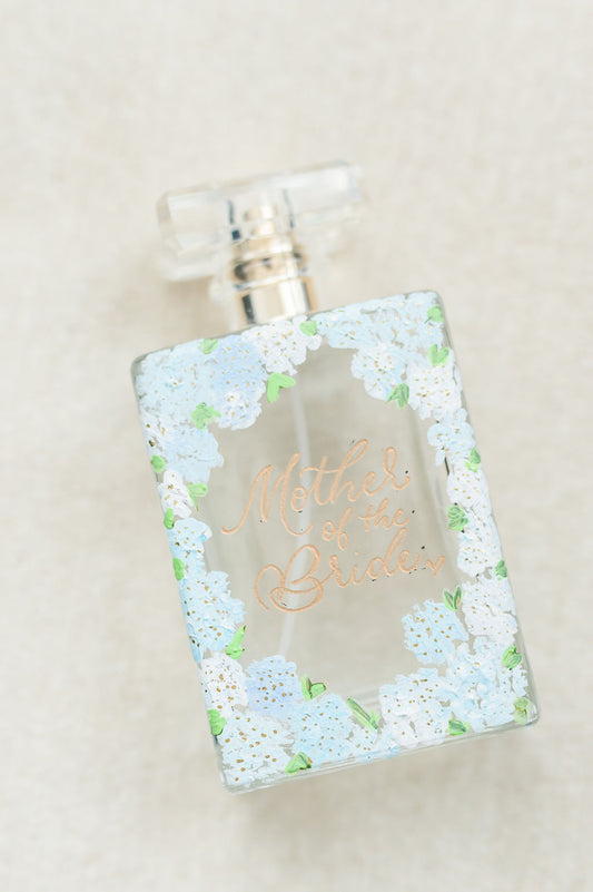Hand Painted Hydrangea Perfume Bottle