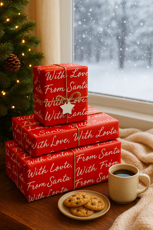 Holiday Collection - Wrapping Paper Santa